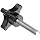 Davies Thermoset Four Arm knob, Flute Rim, Threaded Stud, 3/8"-16 Thread Size X 2" Thread Length, 2" Diameter (Pack of 5)