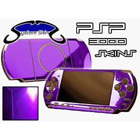 Playstation Portable 3000 (PSP-3000) Skin - NEW - PURPLE system skins faceplate decal mod
