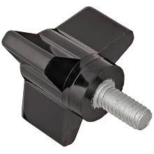 Davies Thermoset Three Arm Knob, Flute Rim, Threaded Stud, 1/4"-20 Thread Size X 9/16" Thread Length, 1-1/8" Diameter (Pack of 10)