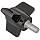 Davies Thermoset Three Arm Knob, Flute Rim, Threaded Stud, 1/4"-20 Thread Size X 9/16" Thread Length, 1-1/8" Diameter (Pack of 10)