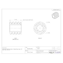 Boston Gear D1618KRH Worm Gear, 14.5 Degree Pressure Angle, 0.750" Bore, 10 Pitch, 1.25 PD, RH