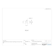 SMC KQ2T07-00A PBT Push-to-Connect Tube Fitting, Union Tee, 1/4" Tube OD