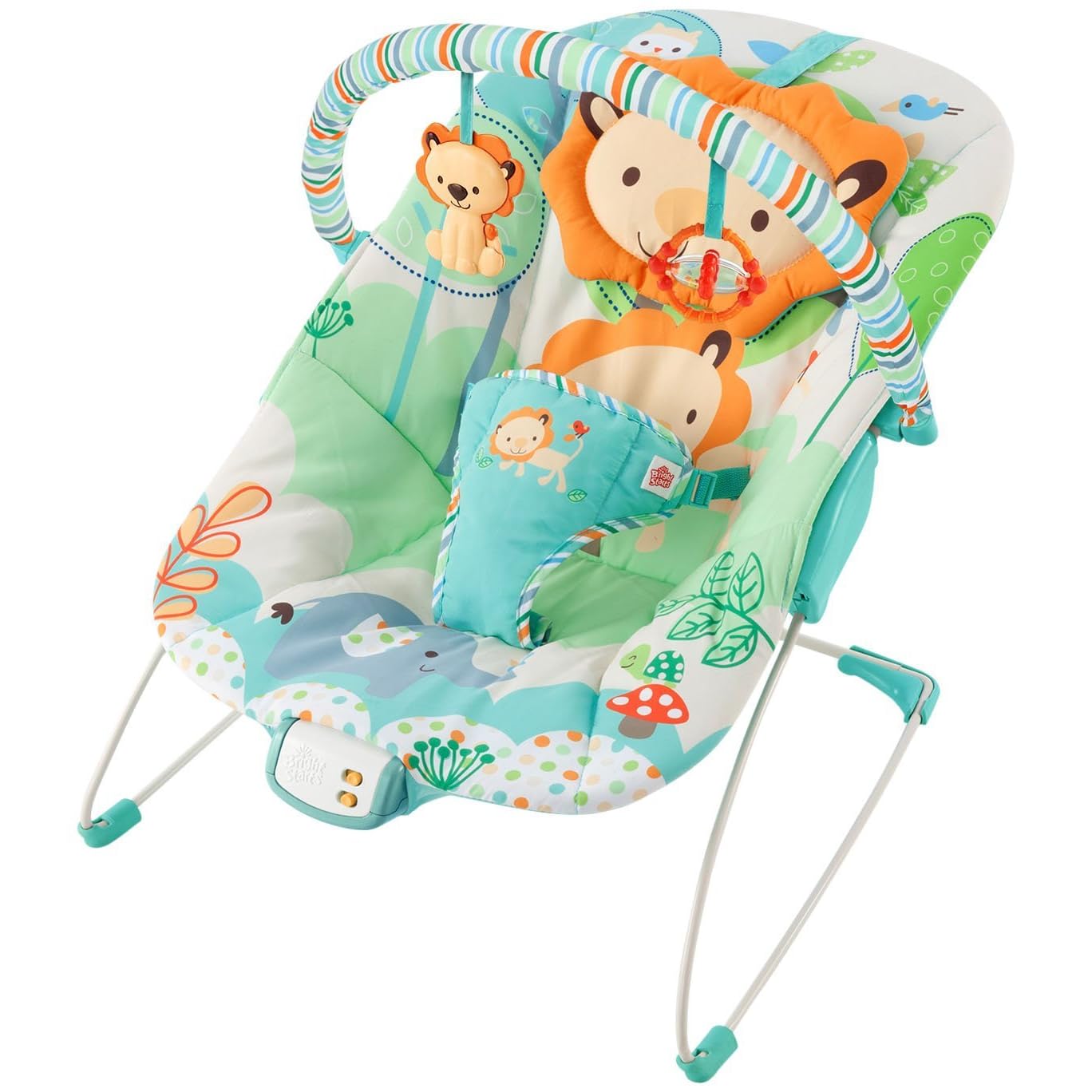Bright Starts Playful Pals Owl Lion Bird Vibrating Bouncer Chair Seat