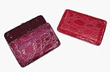 CROC Print Flat Frame Wallet / Opera Wallet with Clear Picture Window by Eliebags
