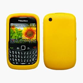 Yellow Silicone Case / Skin / Cover for RIM BlackBerry Curve 8520 / 8530