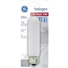 GE Lighting 16778 60-Watt Halogen Tubular T10 Light Bulb, 1-Pack