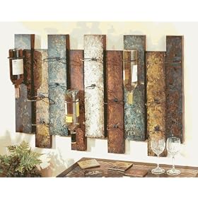 Wall-Mounted Wine Holder with Offset Panel Design and Folding Rings by CBK