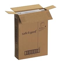 Georgia-Pacific Safe-T-Gard 47052 White 1/2-Fold Toilet Seat Cover, 17.44" Length x 14.5" Width (Case of 4 Packs, 250 Per Pack)