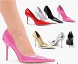 411-Lola, 4 Inch Classic Pointed-Toe Pump In 7 Colors, by Ellie Shoes