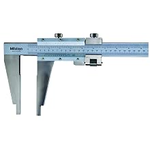 Mitutoyo Vernier Caliper, With Nib Jaws and Fine Adjustment, Inch/Metric