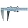 Mitutoyo Vernier Caliper, With Nib Jaws and Fine Adjustment, Inch/Metric