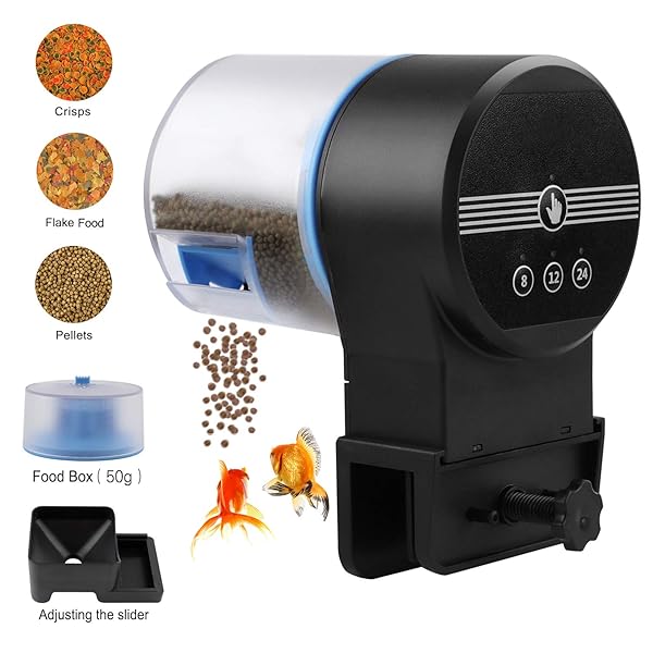 Torlam Auto Fish Feeder Moisture Proof Electric Automatic Fish