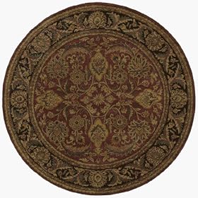 Surya BST417-8RD Burgundy Bombay Collection Rug - 8ft Round by Surya Rugs