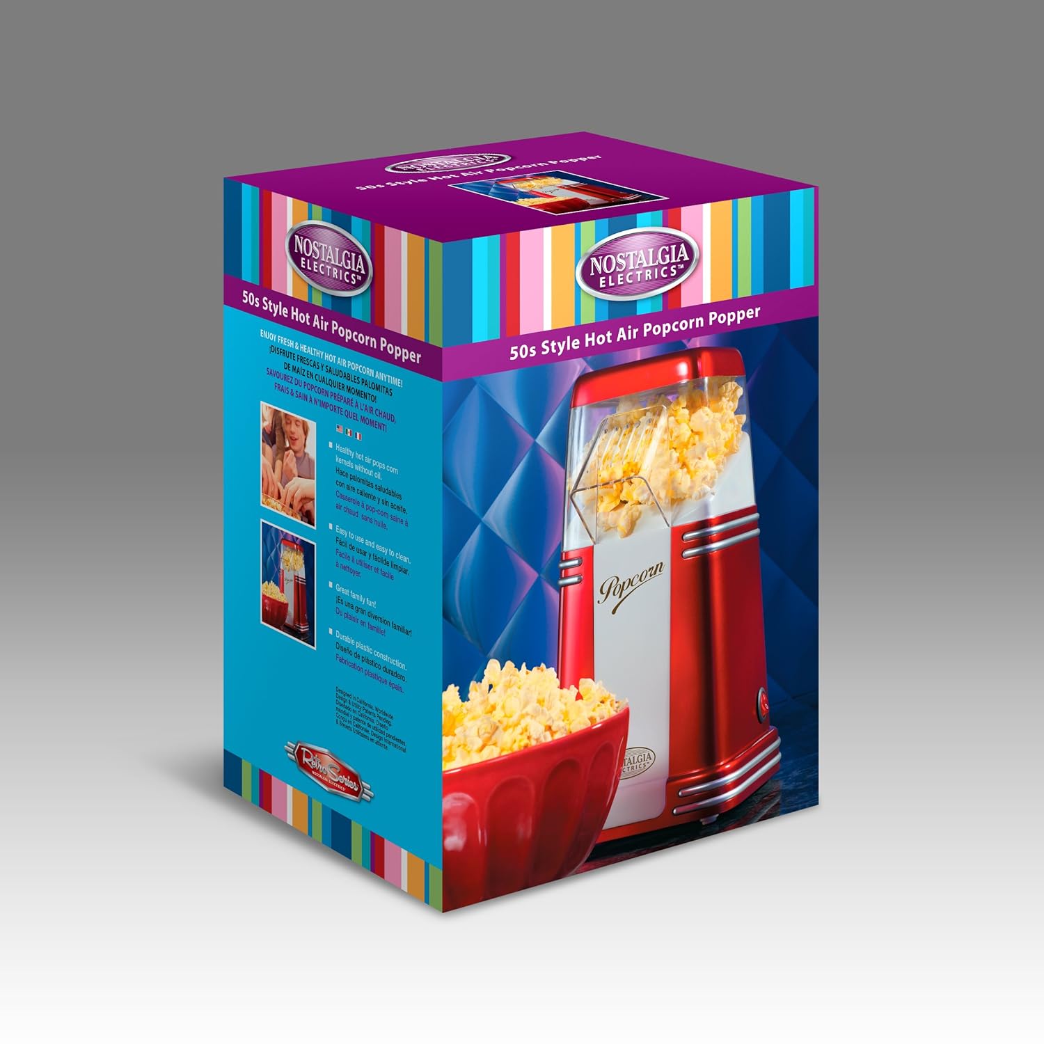 Nostalgia Electrics RHP310 Retro Series Mini Hot Air Popcorn Popper