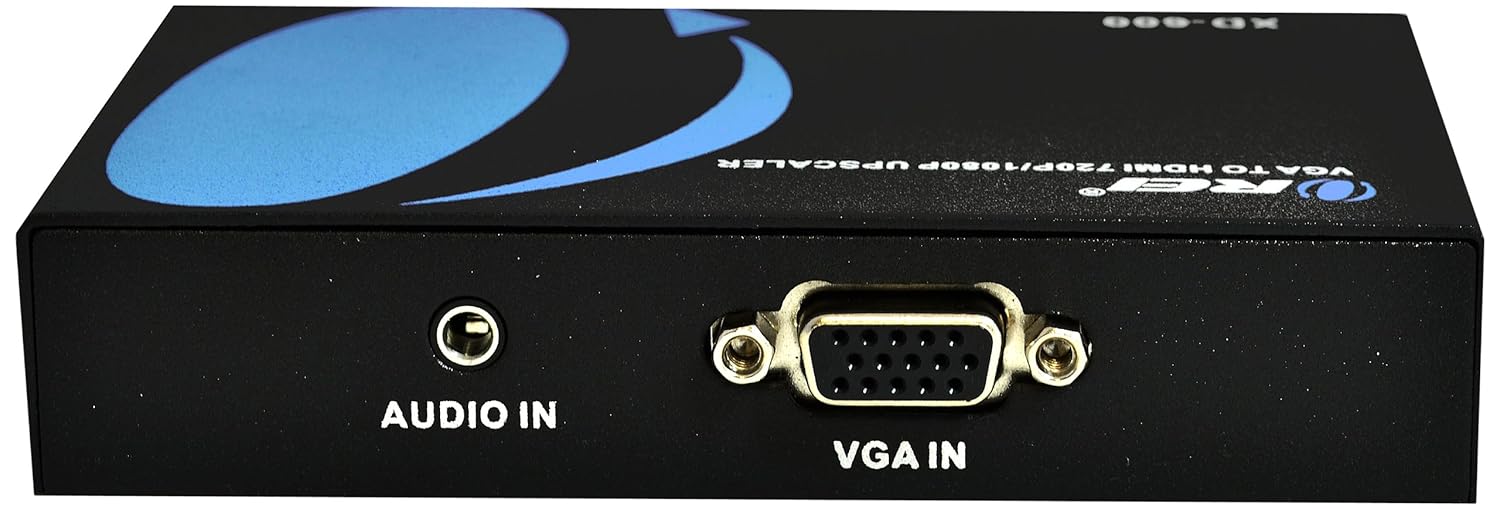 Orei VGA-HDMI VGA Audio to HDMI Video Projector Converter Adapter Box