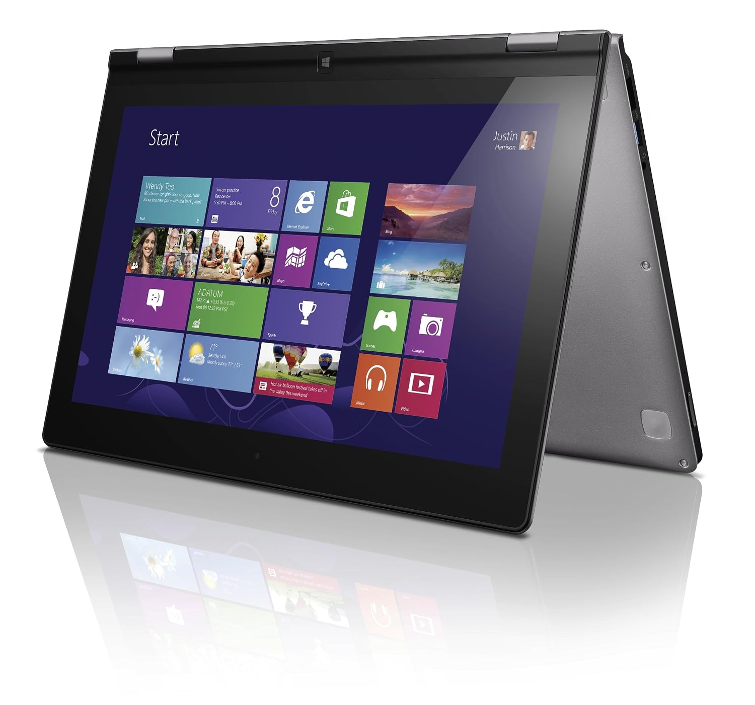 Lenovo IdeaPad Yoga 13-inch Convertible Laptop (Silver) - (Intel Core i7 3537U 2.0GHz Processor, 8GB RAM, 256GB SSD, WLAN, BT, Webcam, Integrated Graphics, Windows 8)
