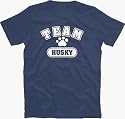 TEAM HUSKY schlittenhund Kinder T-Shirt 104-164