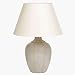 Cream Ceramic Finish Table Lamp With Cream Shade