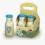 BIGJIGS A Crate of 4 Milk Bottles