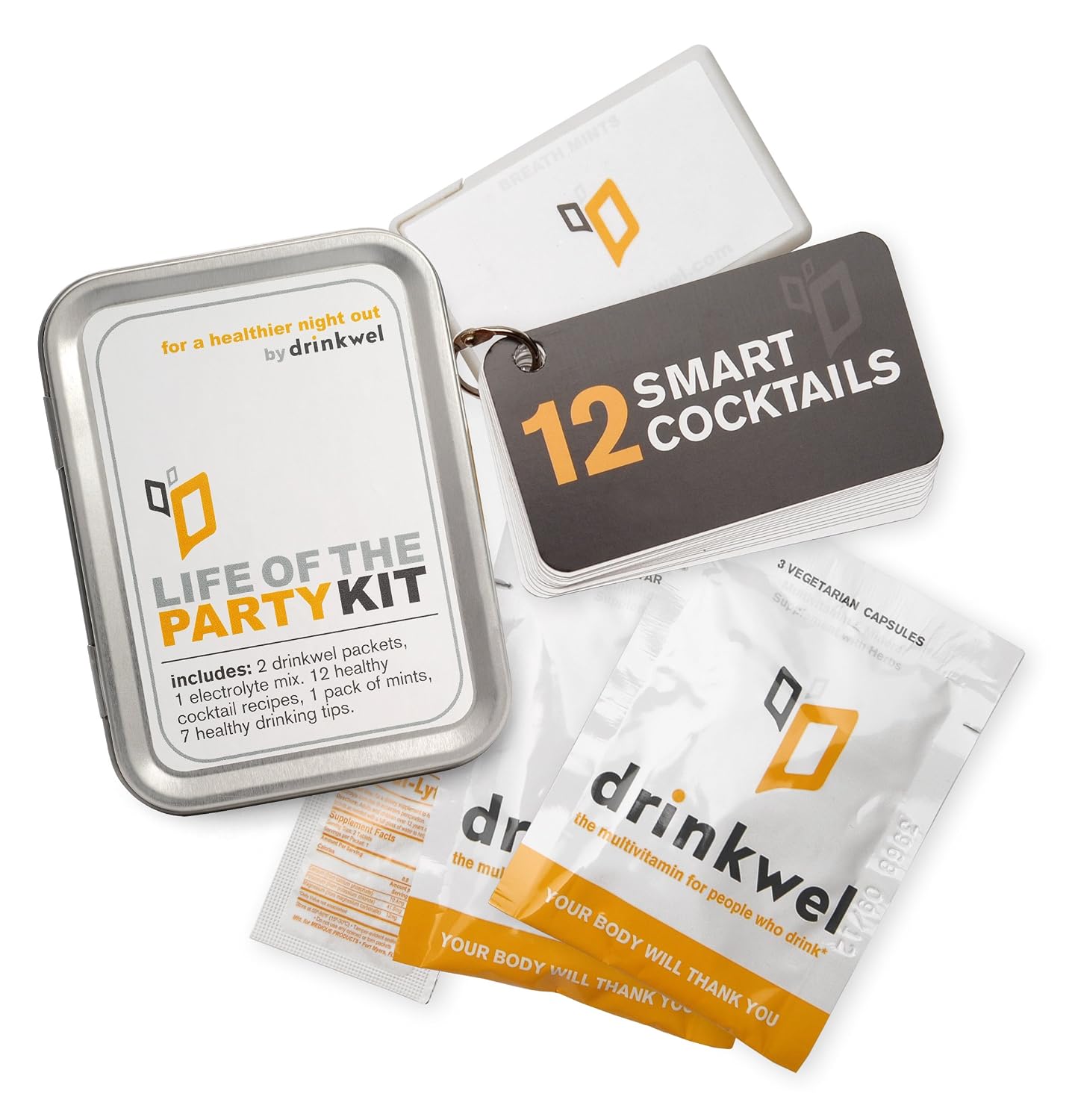 Drinkwel's Life of the Party Drinking Kit Multivitamins Hangover cure