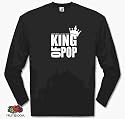 KING OF POP michael jackson Longsleeve T Black XXL