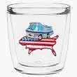 Motorhome w/USA Map 12 oz Double-Old-Fashioned Insulated Beverage Tumbler, Clear