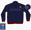 Futbol Club Barcelona Catalonia Espana Spain UEFA Champions Soccer Team League Barca Edge Adult Lightweight Track Navy/Burgandy Jacket