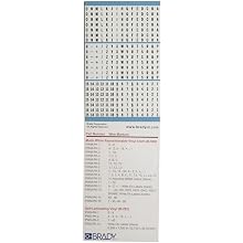 Brady PWM-PK-2 B-500 Matte Repositionable Vinyl Cloth, Black On White Color Porta-Pack Letter, Number And Symbol Wire Markers, Legend "A Thru Z, 0 Thru 15, And Symbols" (Pack Of 10)