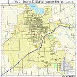Huge Street & Road Map of Greenville, Texas TX - Printed poster
size wall atlas of your home town