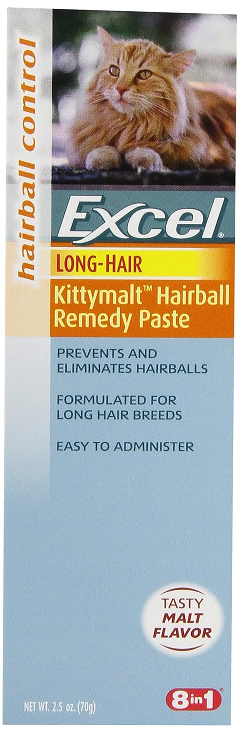 Amazon.com : Excel Hairball Remedy for Long-Haired Cats, Malt ...