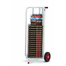 Raymond Steel V-Shaped Book Cart with Skid Resistant Rubber Wheels, 44" Height, 21-1/4" Width