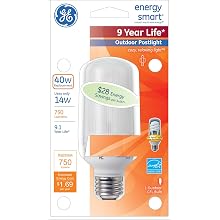 GE Lighting 49894 14 Watt (40 Watt equivalent) Energy Smart Postlight Light Bulb