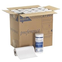 Georgia-Pacific Preference 27385 White 2-Ply Perforated Paper Towel Roll, 8.8" Length x 11" Width (Case of 30 Rolls, 85 per Roll)