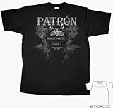 Patron Ultra Premium Tequila Alcohol Mexico Liquor IMPERIALZE Adult Black Tee T-Shirt, Large