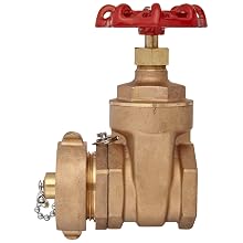 Dixon WDGV150F Cast Brass Non-Rising Stem Wedge Disc Gate Valve, 1-1/2" NPT Female x NST Male