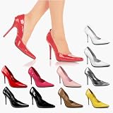 MILAN-01, 4 1/2 Pointed-Toe Classy Pump in Leather or Patent Available in 8 Colors