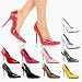 MILAN-01, 4 1/2 Pointed-Toe Classy Pump in Leather or Patent Available in 8 Colors