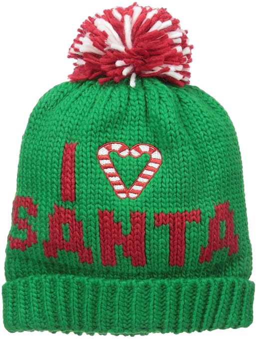 D&Y Women's I Love Santa Ugly Christmas Hat, Green, One Size