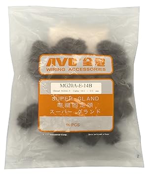 【クリックで詳細表示】日本AVC L型(90°エルボ)ケーブルグランド(A型) MG20A-E-14B 1袋10個入り： 家電・カメラ