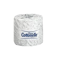 Kimberly-Clark Kleenex Cottonelle 17713 Bath Tissue, 4-57/64" Length x 4" Width, White (60 Rolls of 506)