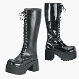 RANGER-302, 3 1/2 Platform Knee Boots by Demonia in Two Colors