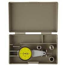 Mitutoyo 513-284GE Dial Test Indicator, Basic Set, Parallel Type, 8mm Stem Dia., Yellow Dial, 0-40-0 Reading, 40mm Dial Dia., 0-0.8mm Range, 0.01mm Graduation, +/-0.008mm Accuracy