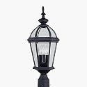 Decorative Lighting 1023BK Builder Cast 3-Light Outdoor Pole - Post Lantern - Black