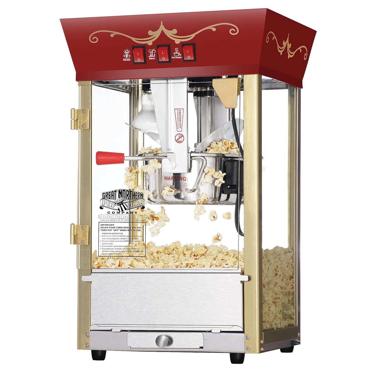 Great Northern Popcorn Red Matinee Movie Theater Style 8 oz. Ounce