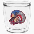 Indian Spirit 12 oz Double-Old-Fashioned Insulated Beverage Tumbler, Clear