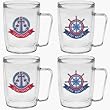 Captain & First Mate 18 oz Insulated Coffee Mug Set, Clear (Set of 4)