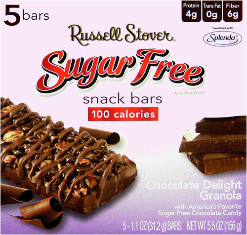 Sugar Free Chocolate Delight 100 Calorie Snack Bars (5 Per Box) Russell Stover