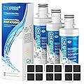 ICEPURE LT1000PC Replacement for LG LT1000P/PC/PCS ADQ747935 ADQ74793501 ADQ74793502 MDJ64844601 LMXS28626S LFXS26973S, LT-1000PC, LT1000, Kenmore 9980 Refrigerator Water and LT120F Air Filter 3 Combo
