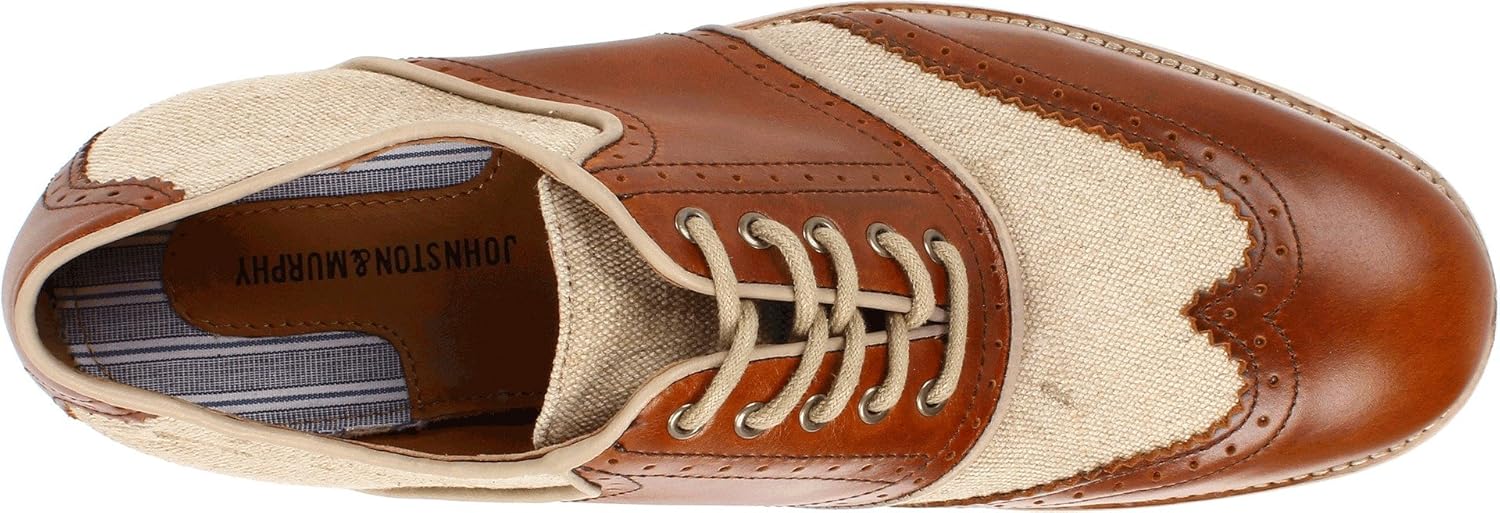 Johnston  Murphy Men's Dolby Wing Tip Saddle Oxford Johnston  Murphy Men's Dolby Wing Tip Saddle Oxford