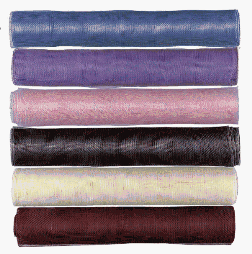Specialty Sinamay Mesh Roll - White with Holographic Stripes (Set of 1) - by Weddingstar